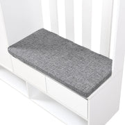 Mobile Ingresso con Panca Imbottita; Pannello Forato; 1 Anta; 1 Cassetto e 4 Ganci; in MDF; Bianco; 100??35??180 cm