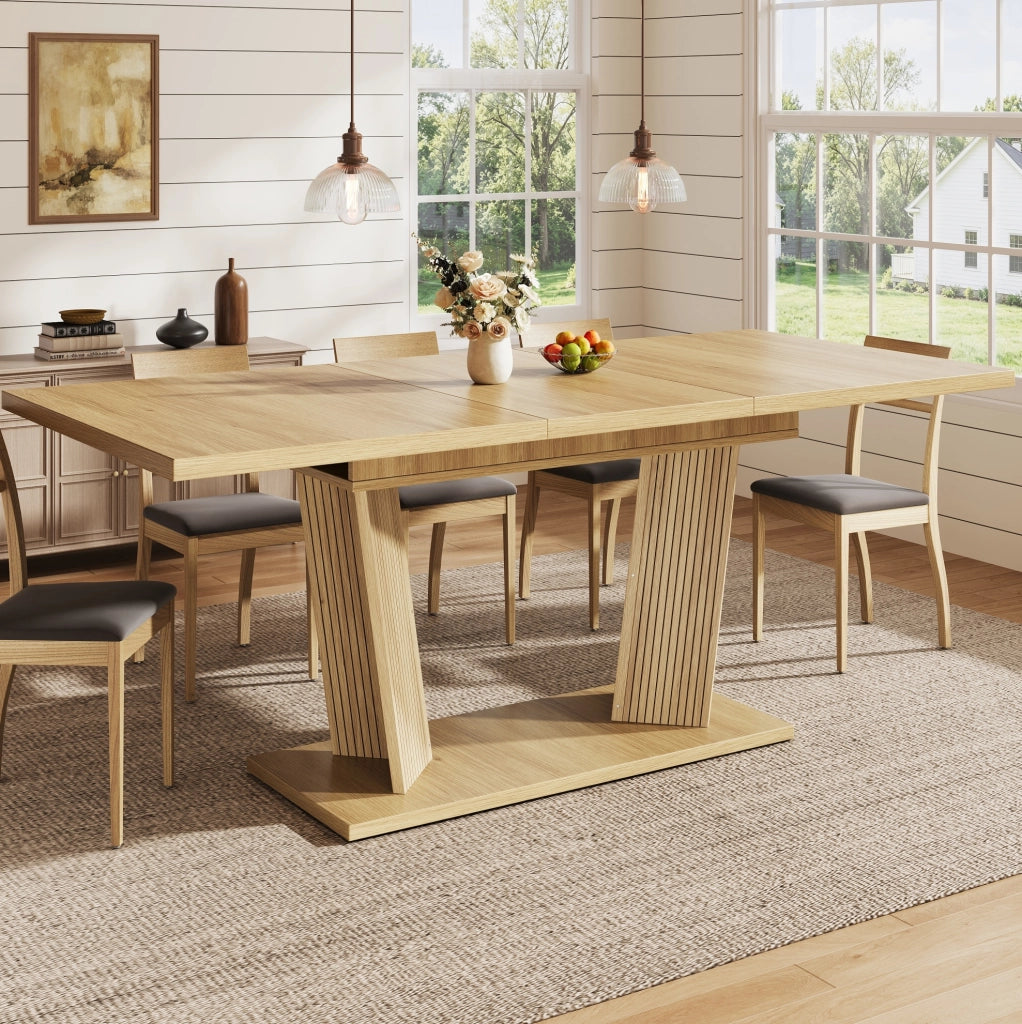 Tavolo da pranzo allungabile 120-160x80 cm in MDF marrone