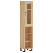 Credenza | Madia | Buffet da pranzo | Armadio da pranzo Rovere Sonoma 34,5x34x180 cm in Legno Multistrato