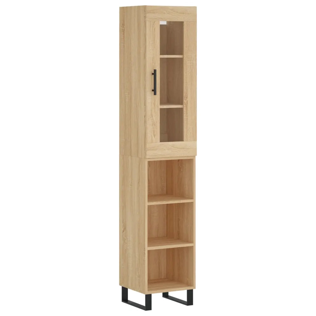 Credenza | Madia | Buffet da pranzo | Armadio da pranzo Rovere Sonoma 34,5x34x180 cm in Legno Multistrato