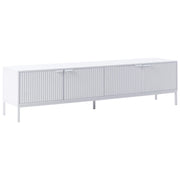 Mobile TV scorrevole retrò MDF bianco Gambe in metallo per Televisori Fino a 54ʺ