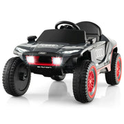 Auto elettrica per bambini 110 x 61 x 54 cm con telecomando e luci a LED design Audi grigio PP 20_0020172