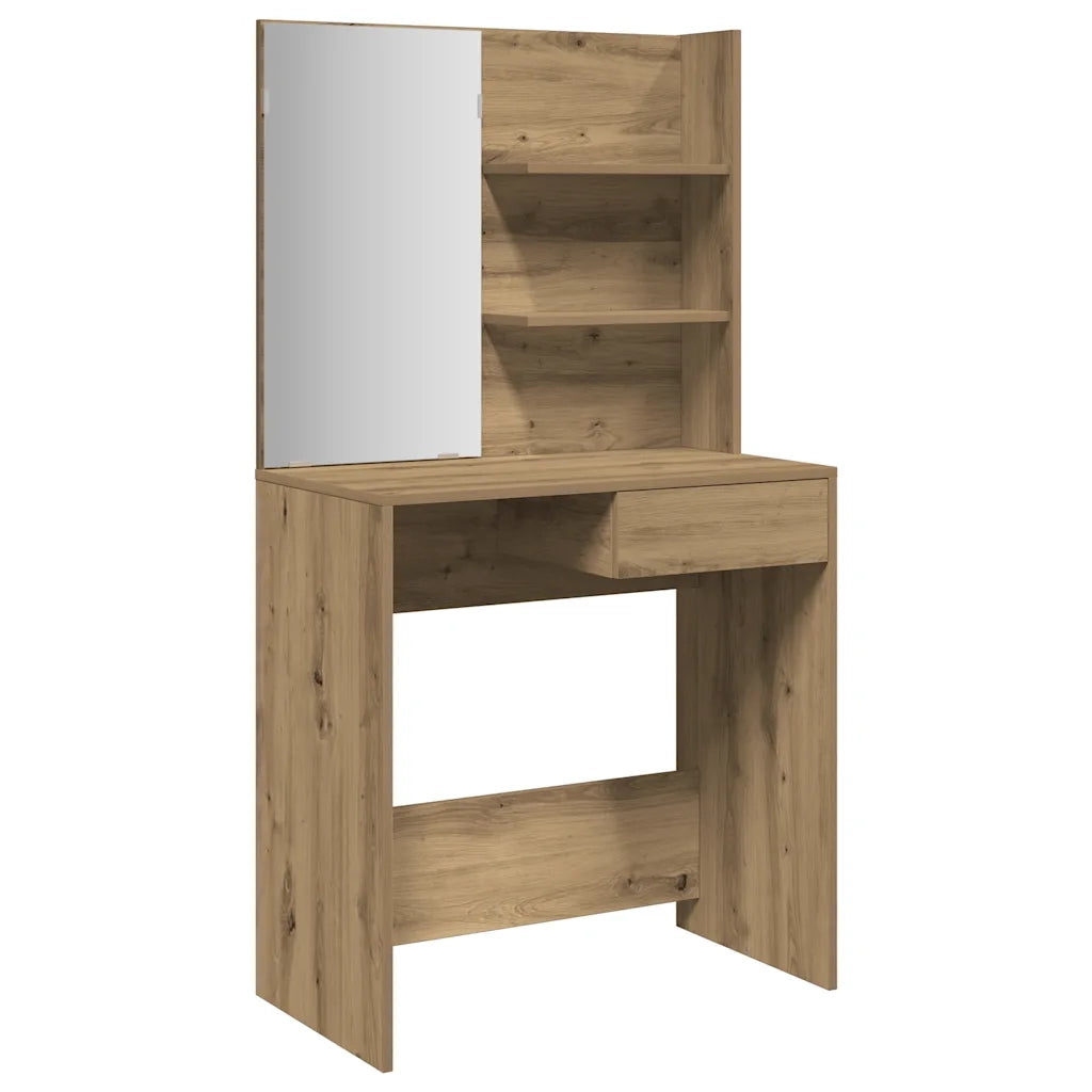 Toeletta con Specchio Rovere Artigianale 74,5x40x141 cm 857008