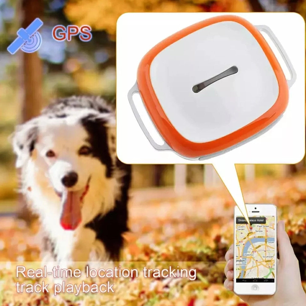Trade Shop - Collare Localizzatore Per Cane Gps Tracker Per Animali Bambini Auto Moto Color -