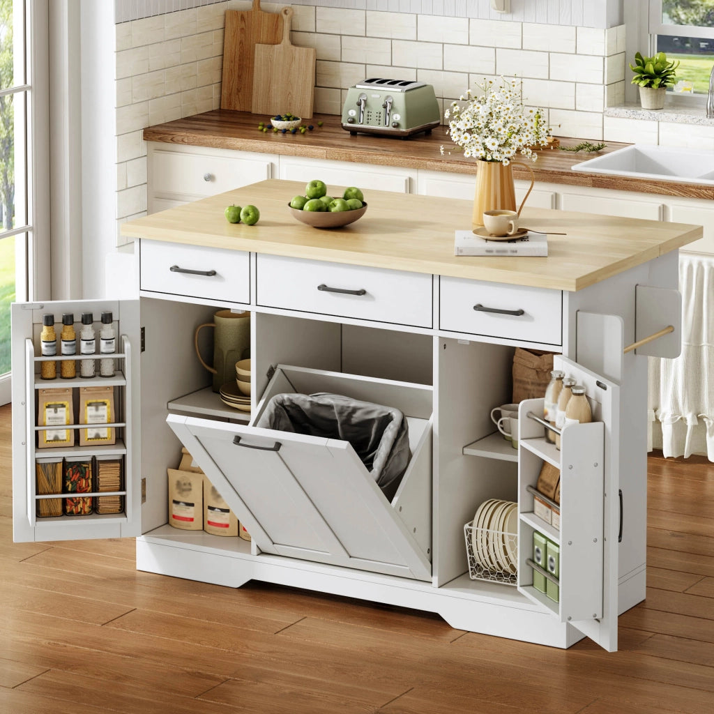 Carrello da Cucina con Piano Pieghevole e Cassetto ¨C MINIMAL ¨C 120x45x87 cm