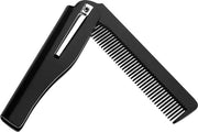 Zaccam opvougbile per uomo - Manuale, mini, pieghevole - Denti fini - Per la cura e lo stile quotidiano - Barba, baffi, oliata per uomo