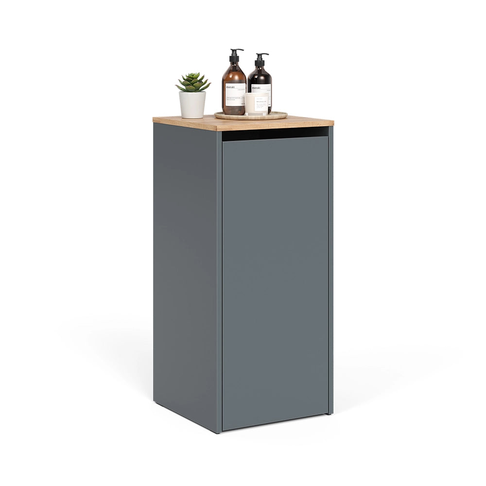Vicco Mobiletto da bagno Antracite/quercia dorata 40.2 x 88.2 cm con cesto portabiancheria