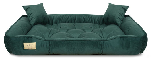 AIO FACTORY 115x95 cm Letto per cani in velluto verde scuro impermeabile