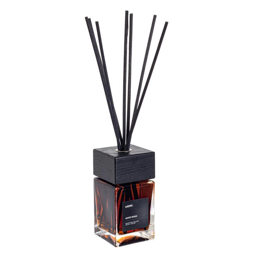 Diffusore per Ambienti con Bastoncini e Tappo in Legno Bizzotto Fragranza: Mosto Rosso, Formato: 500 ml