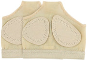 Antislip cuscinetti per piede, T-back cuscinetti per piede, cuscinetti per piede anteriore, cuscinetti per piede mediano, adatti per cuscinetti per piede da danza, Beige (L)