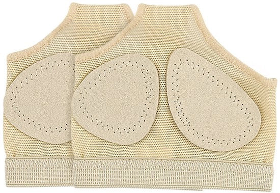 Antislip cuscinetti per piede, T-back cuscinetti per piede, cuscinetti per piede anteriore, cuscinetti per piede mediano, adatti per cuscinetti per piede da danza, Beige (L)