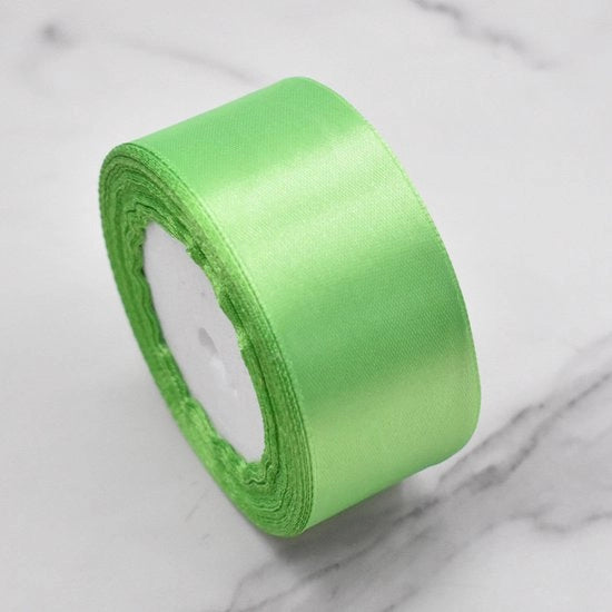 Lana di seta, 40 mm x 22,8 m, lana di regalo, confezione di regalo, mano artigianale, decorazione, adatto per matrimoni, fai da te, lana di rosa, torta, fiori, confezione di regalo, verde mela
