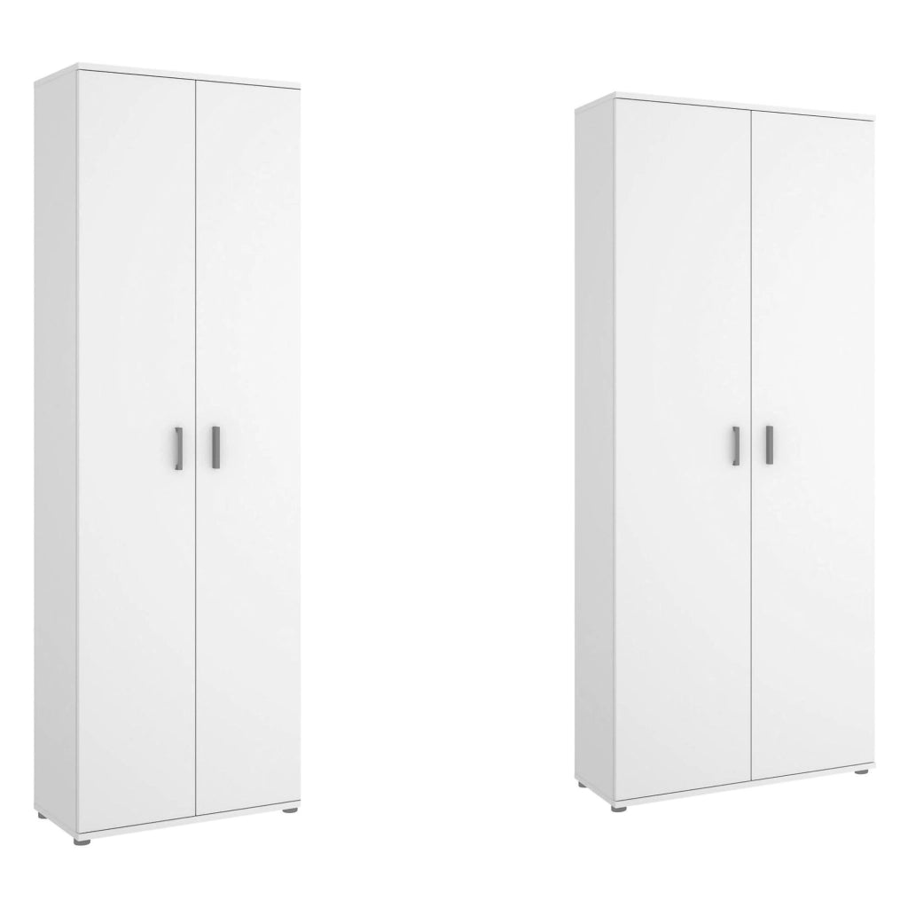 Veruno, Armadio Multiuso Grande Modulabile, 139x190h cm Bianco