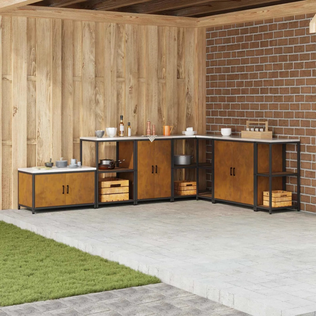 Stoccaggio in cucina con porta Ruggine 60 x 50 x 92 cm Acciaio 874995