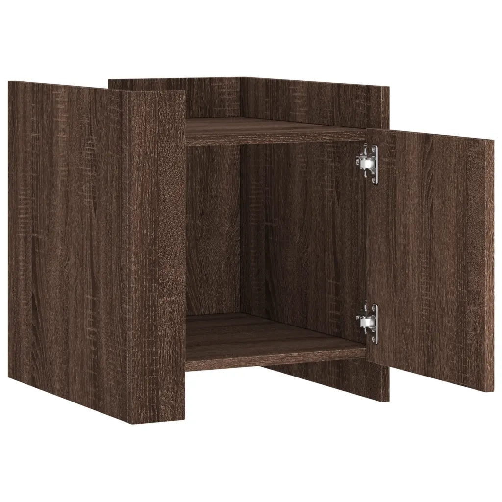 Comodino Rovere Marrone 45x50x50 cm in Truciolato 848303