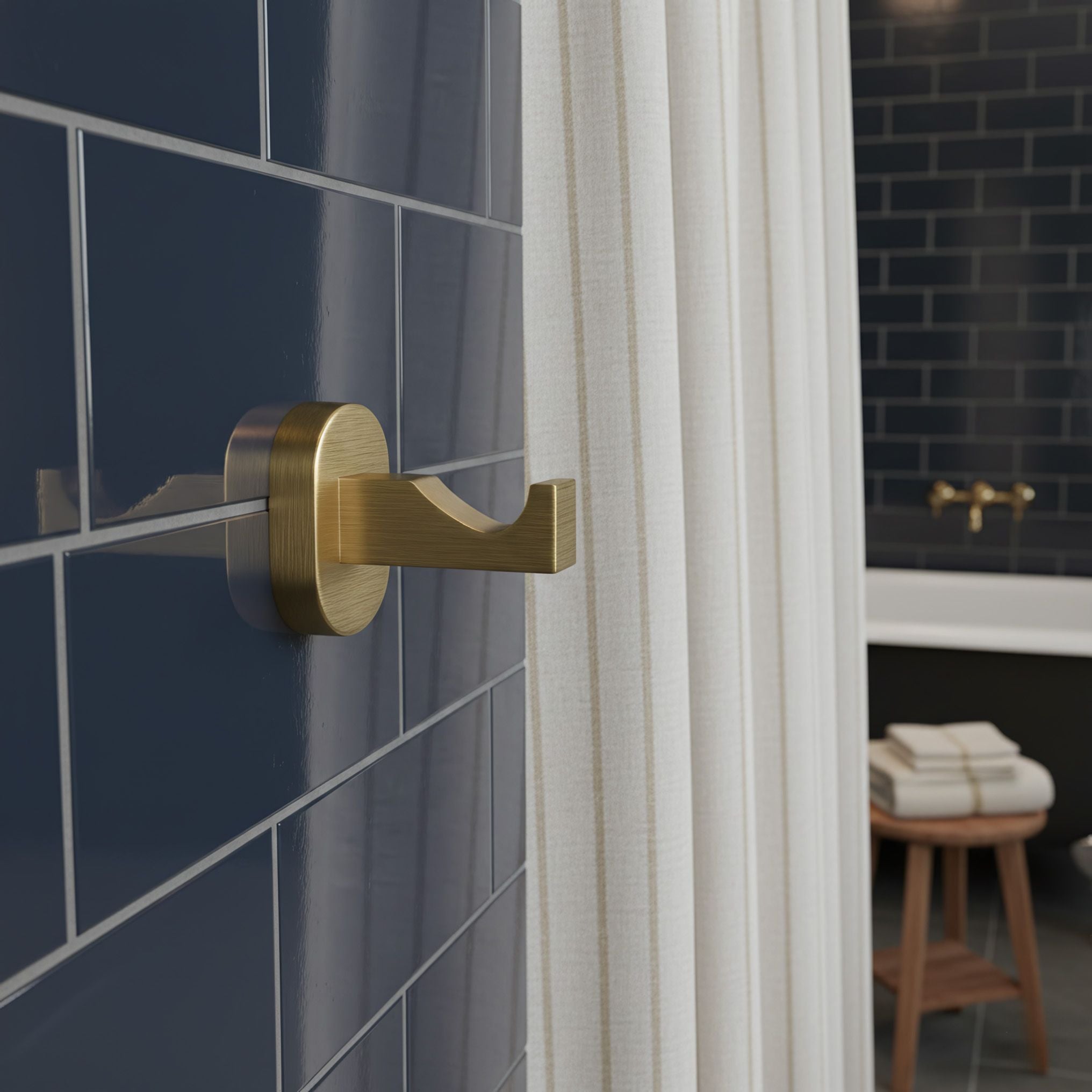 Portasciugamano Da Bagno Nico 5905 Brush Gold