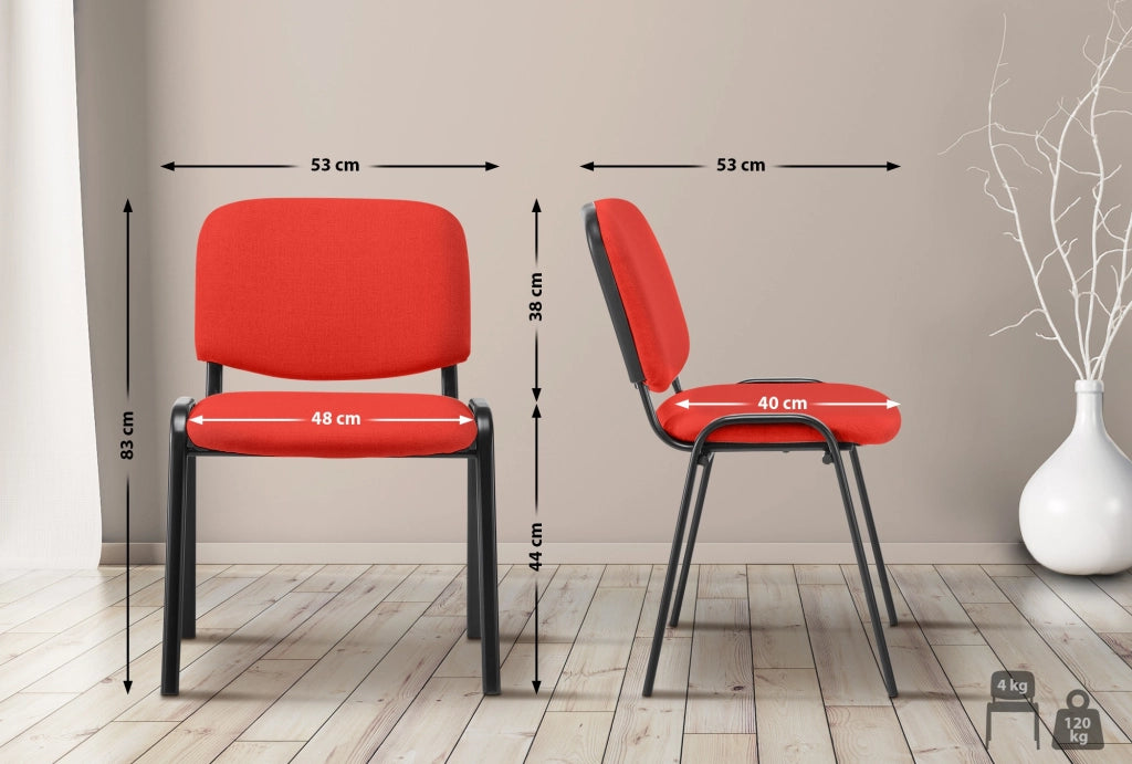 Sedia Ken in stoffa rosso