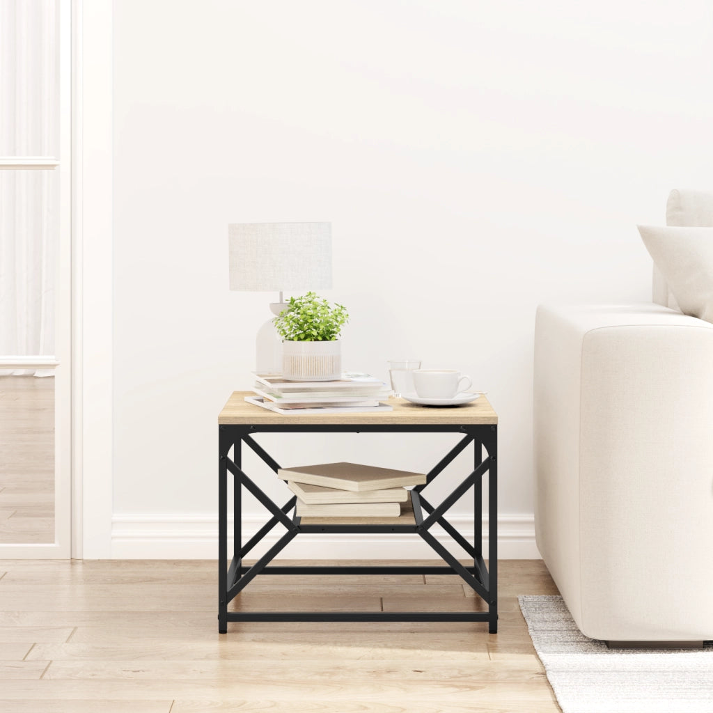 Tavolino da CaffÃ¨ con Ripiano in Rovere di Sonoma Â– 51x50x40 cm Â– Realizzato in Legno Ingegnerizzato