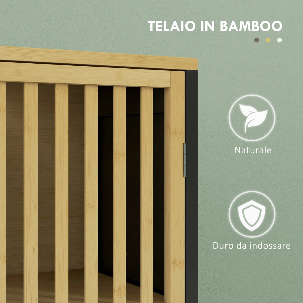Mobile Sottolavabo Bagno con 2 Ante ¨C Zephmum ¨C Legno di Bamb¨´ e MDF, 60x30x70cm