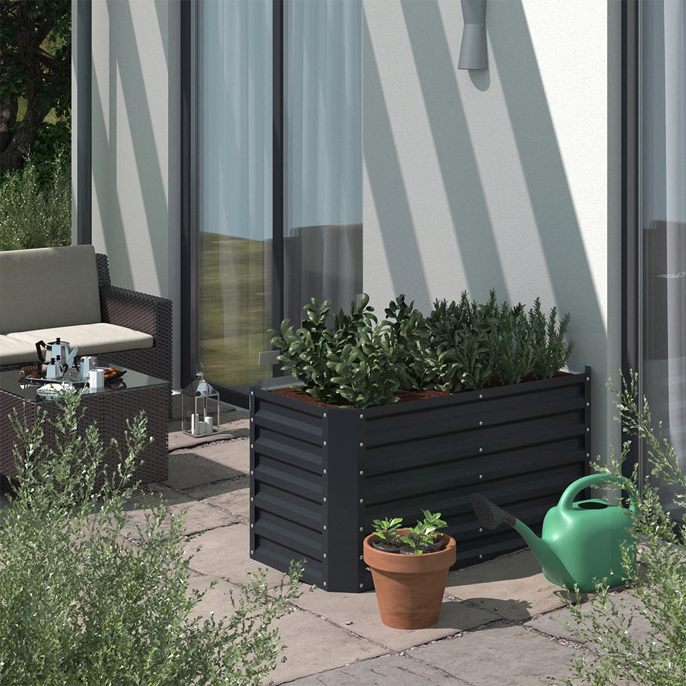 OK-Living Letto per orto rialzato Antracite 120 x 60 cm