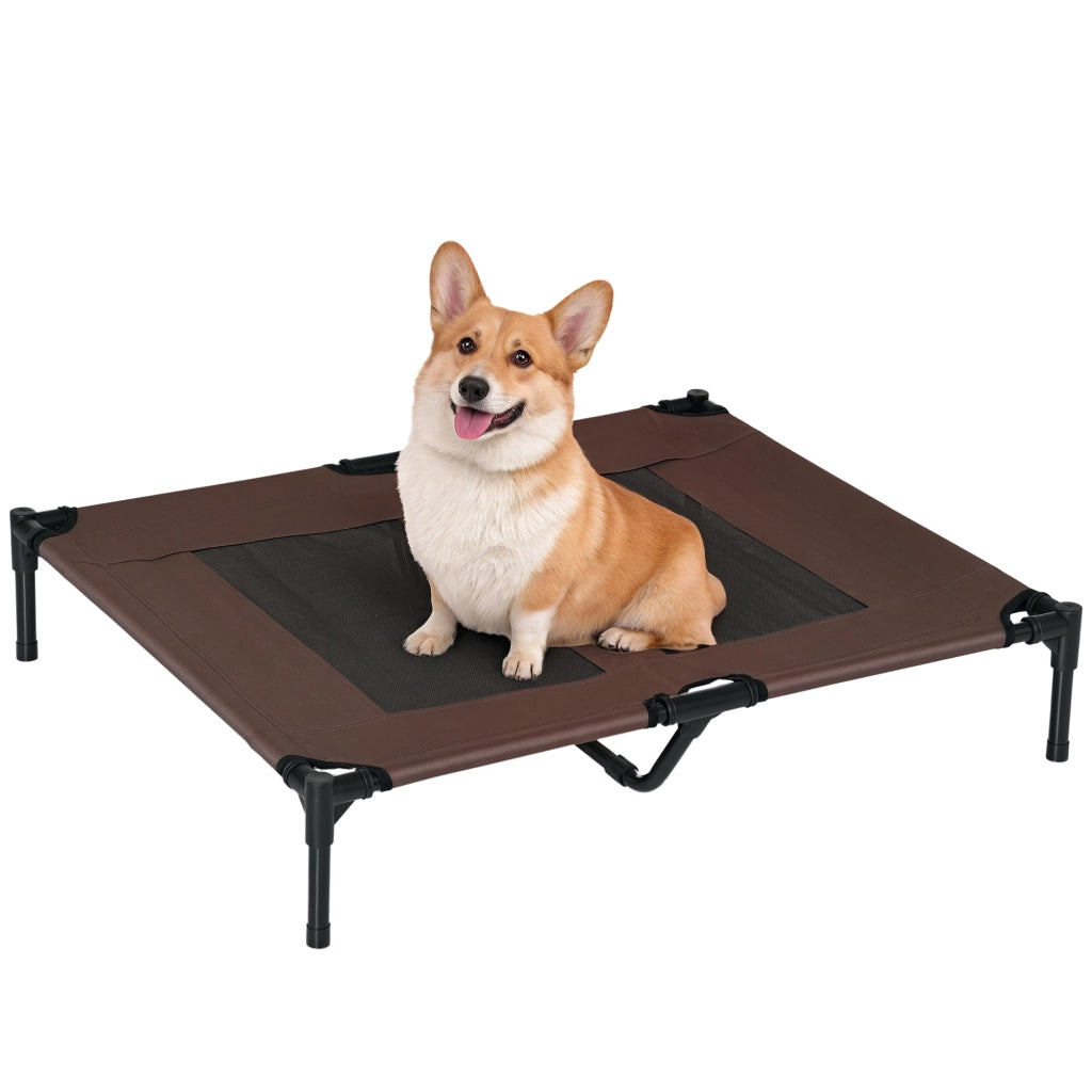 Cuccia da esterno per cani ¨C zephmum ¨C marrone 92x76x18 cm