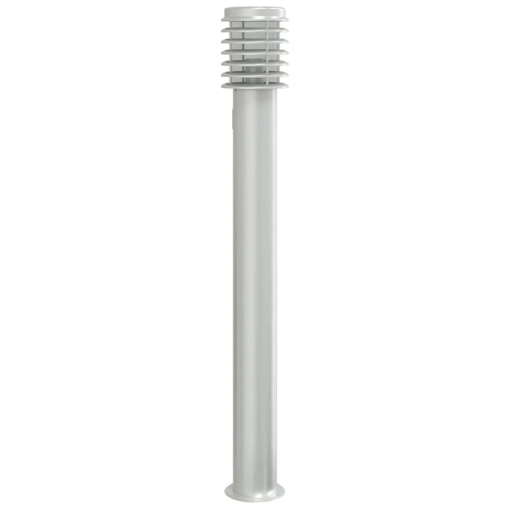 Set di 3 lampioni da giardino per esterni 14 x 14 x 110 cm acciaio inox color argento 02_0056637
