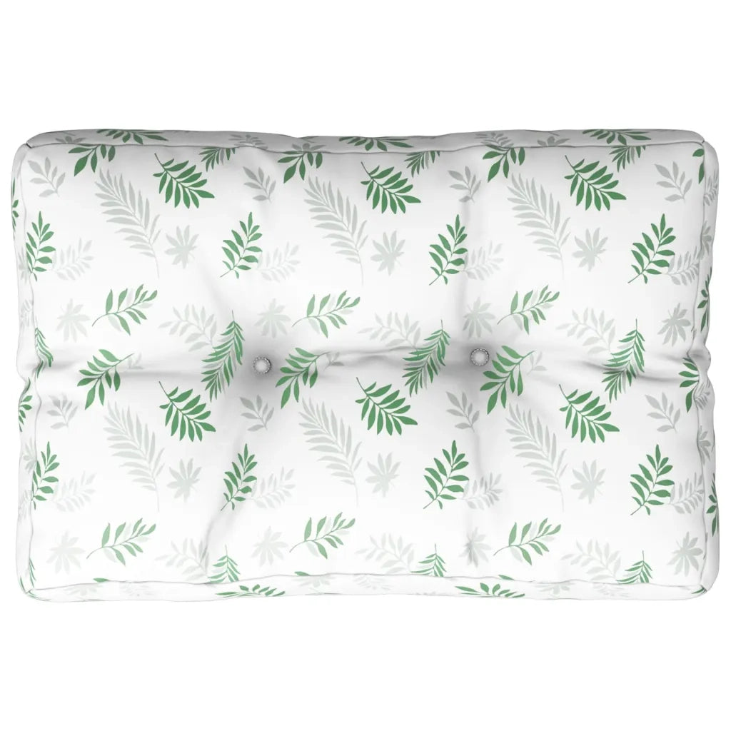 Cuscino per Pallet con Motivo a Foglie 50x40x12 cm in Tessuto 360553