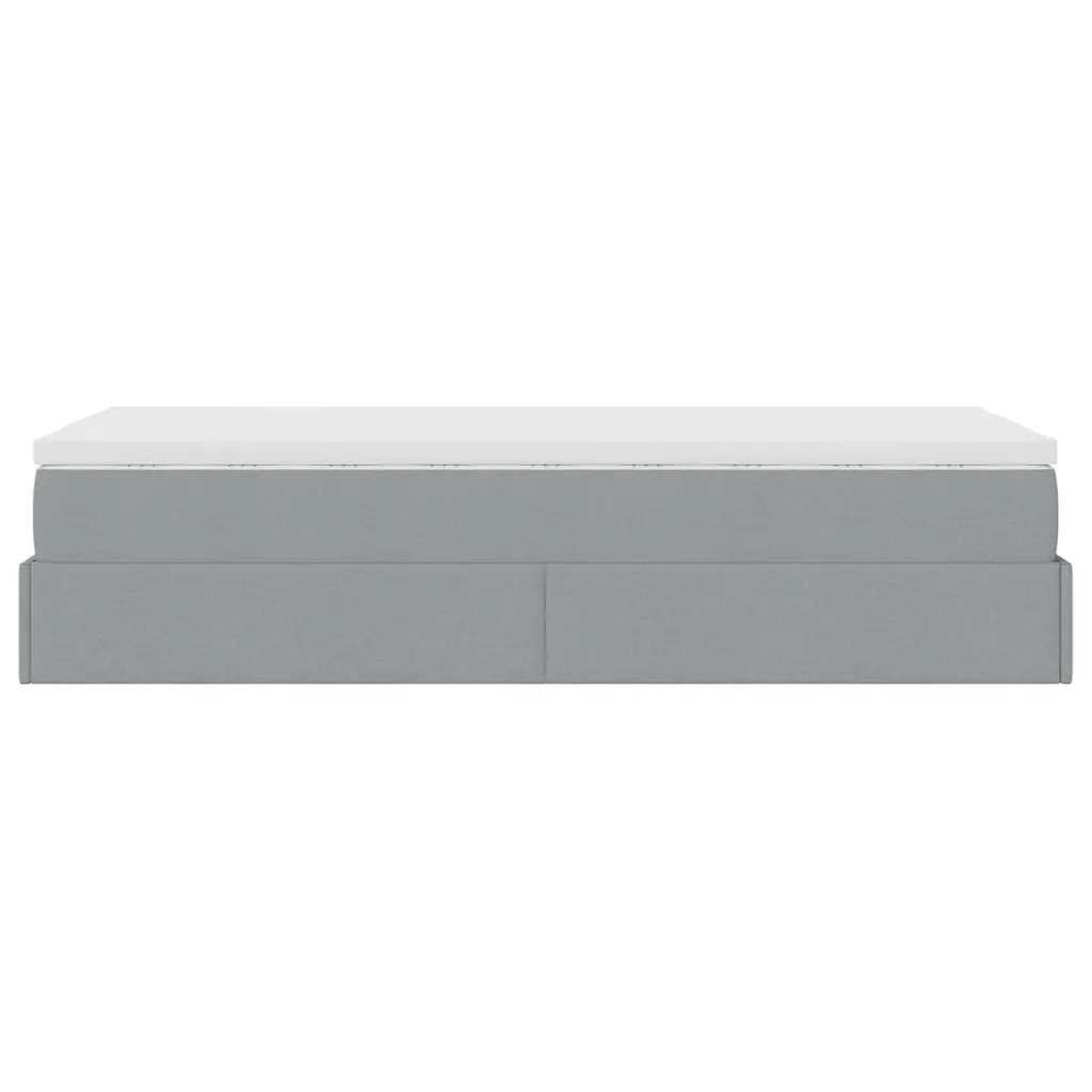 Struttura Letto Pouf con Materasso 80x200 cm in Tessuto 3311064