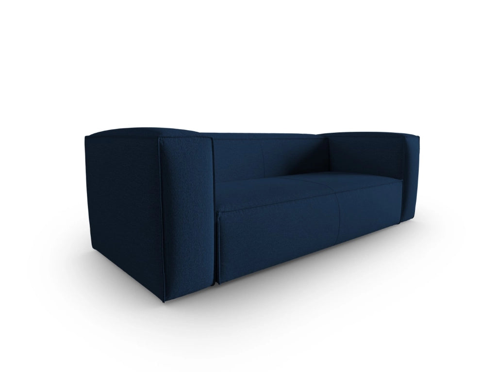 Cosmopolitan Design - Divano "Mackay" 3 posti in velluto strutturato blu scuro 