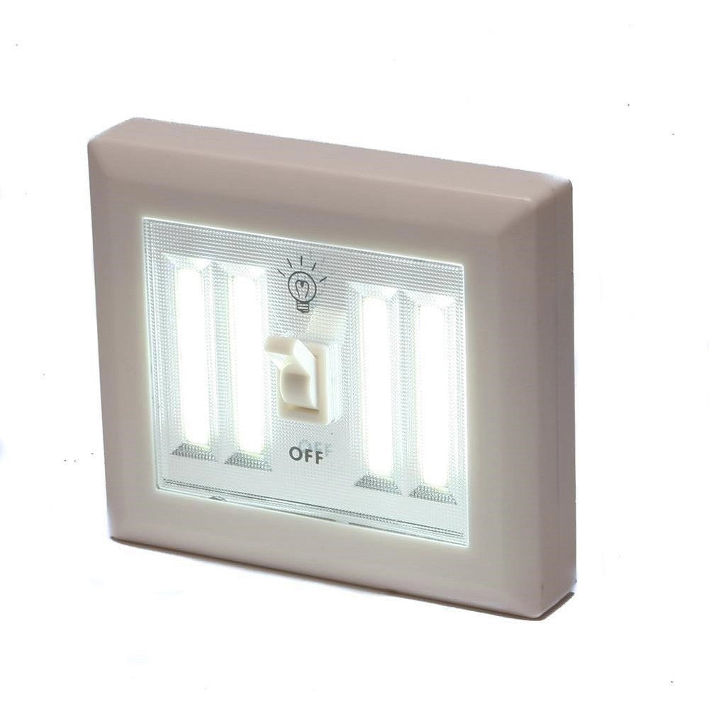 Trade Shop - Punto Luce Led Con Interruttore Cob 3w Faretto Lampada Da Muro Per Armadio -