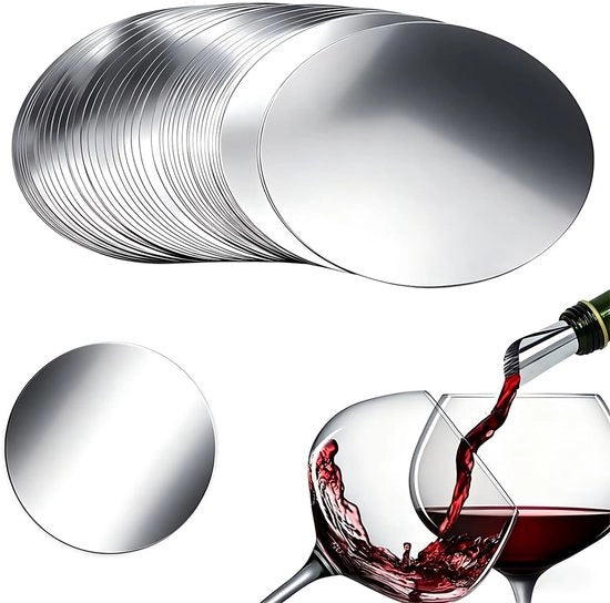 Stopper per flessa da vino - 50 pezzi - aiuto per servire il vino - ideale per feste e matrimoni - perfetto per flessa da vino - materiale riciclabile