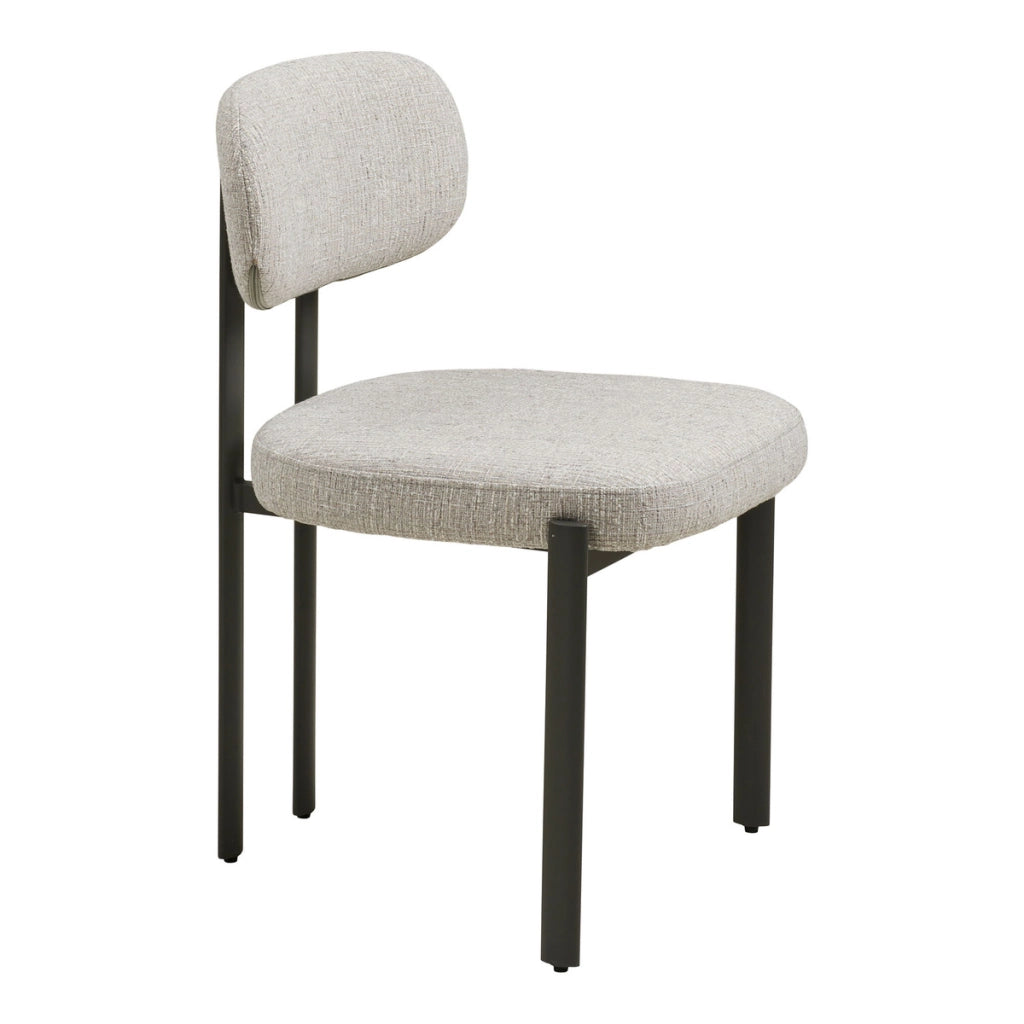 Set di 2 Sedie Royan, Grigio, Tessuto, 53x50x80,5 cm