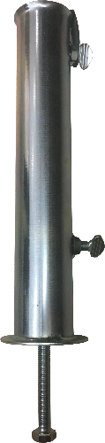Tubo base ombrellone zincato