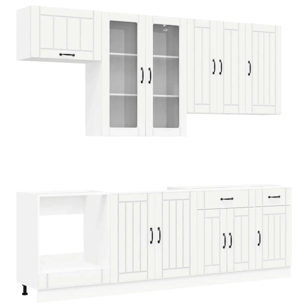 Unità Cucina LUCCA 8 pcs Bianco Legno ingegnerizzato 3438143