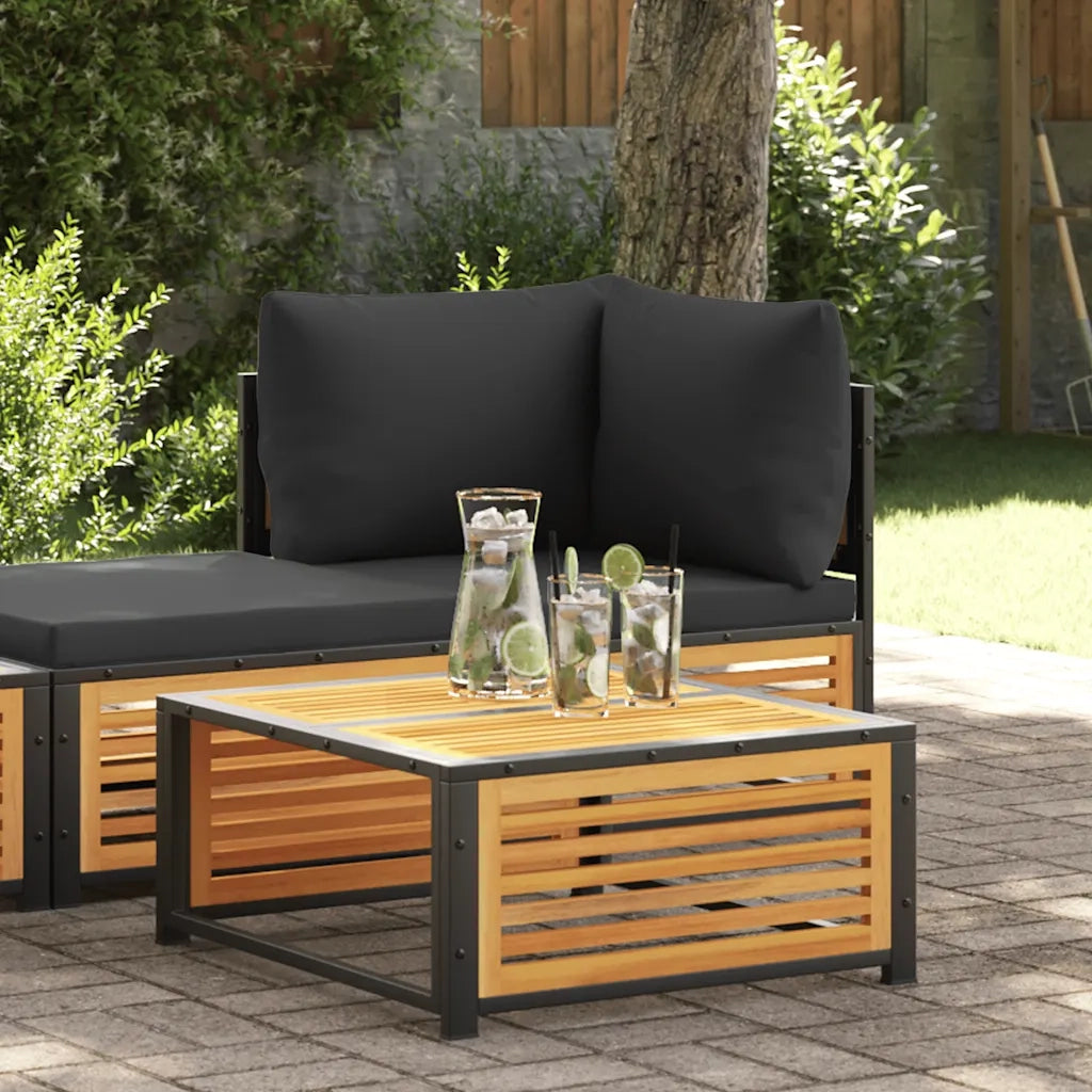 Tavolino da Giardino-Tavolo da Esterno 68x68x30 cm in Legno Massello di Acacia