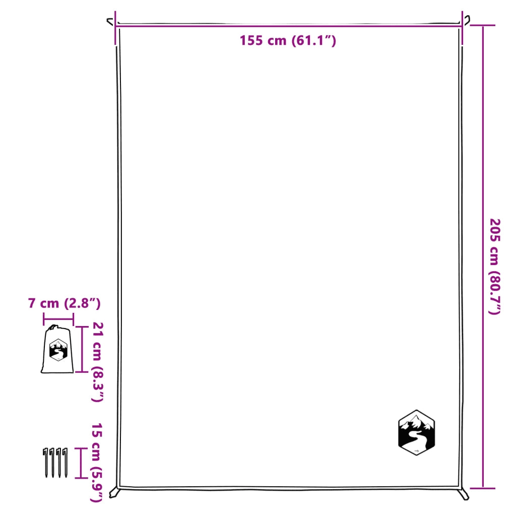 Tovaglia da Picnic con Picchetti Blu 205x155 cm CFW8608114