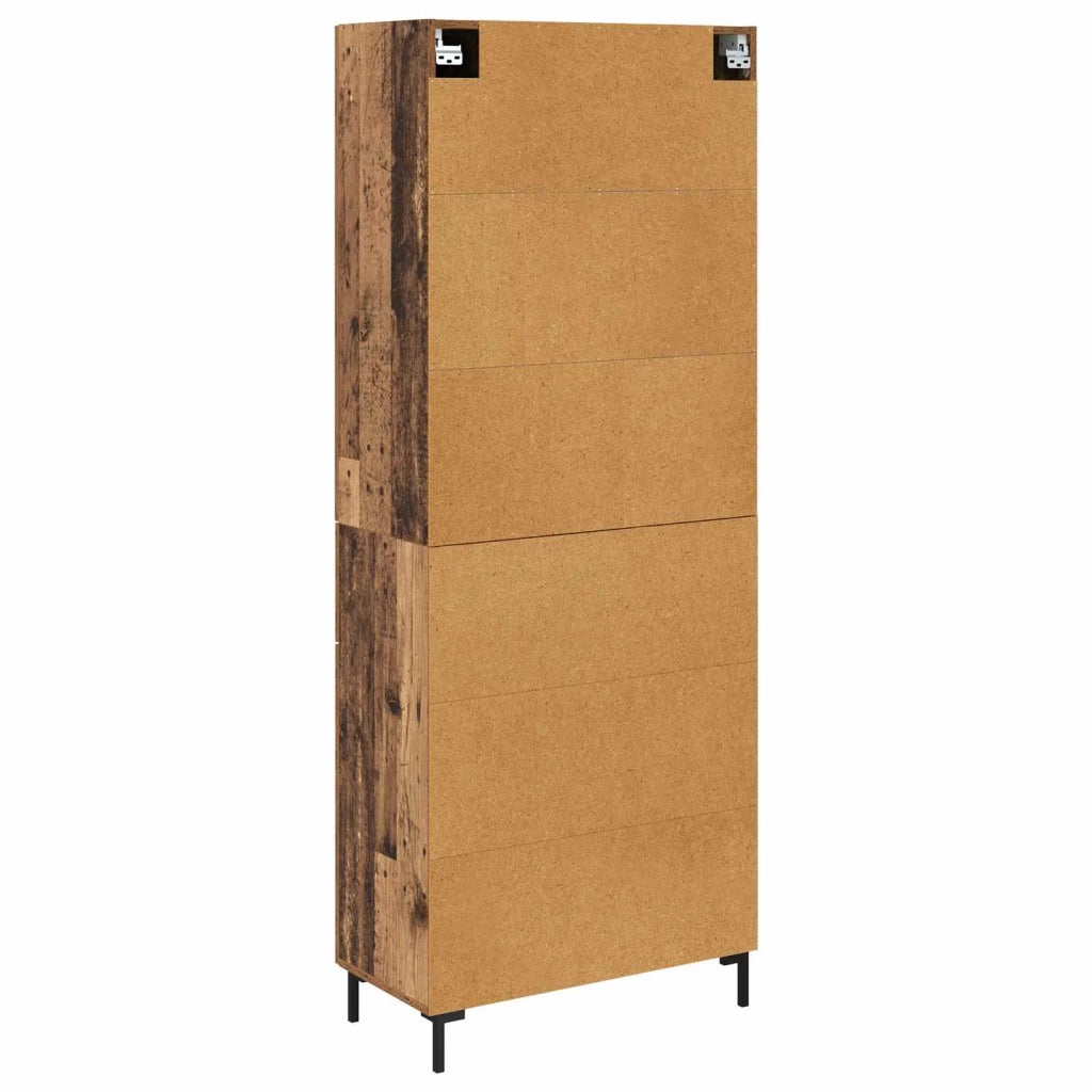 Credenza | Madia | Buffet da pranzo | Armadio da pranzo Legno vecchio 69,5 x 34 x 180 cm Legno multistrato