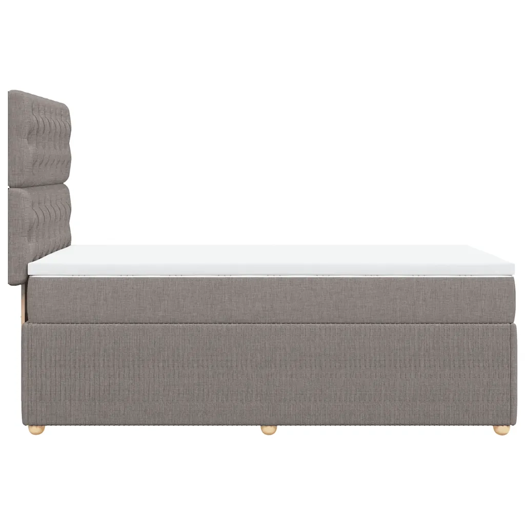 Giroletto a Molle con Materasso Tortora 100x200 cm in Tessuto