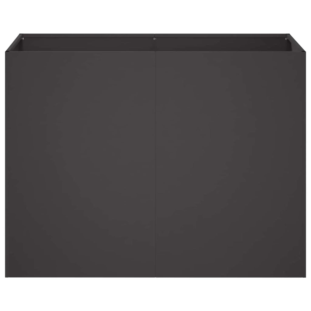 Vaso da giardino Nero 80 x 40 x 60 cm Acciaio laminato a freddo 8005883