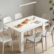 Tavolo da pranzo allungabile bianco 140-180x80 cm