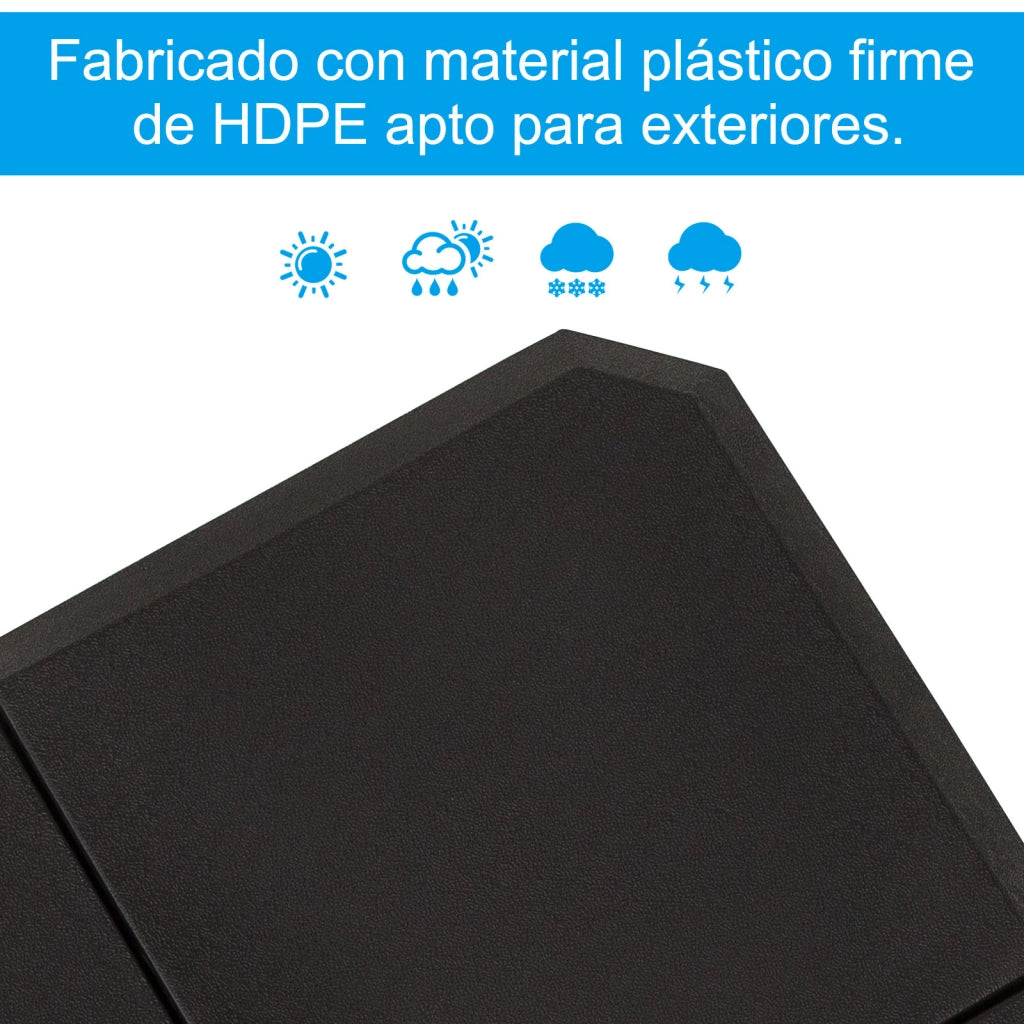 Base per Ombrellone 100x100x9,5 cm ¨C zephmum ¨C 4 Pezzi, Riempi con Acqua o Sabbia, Nero