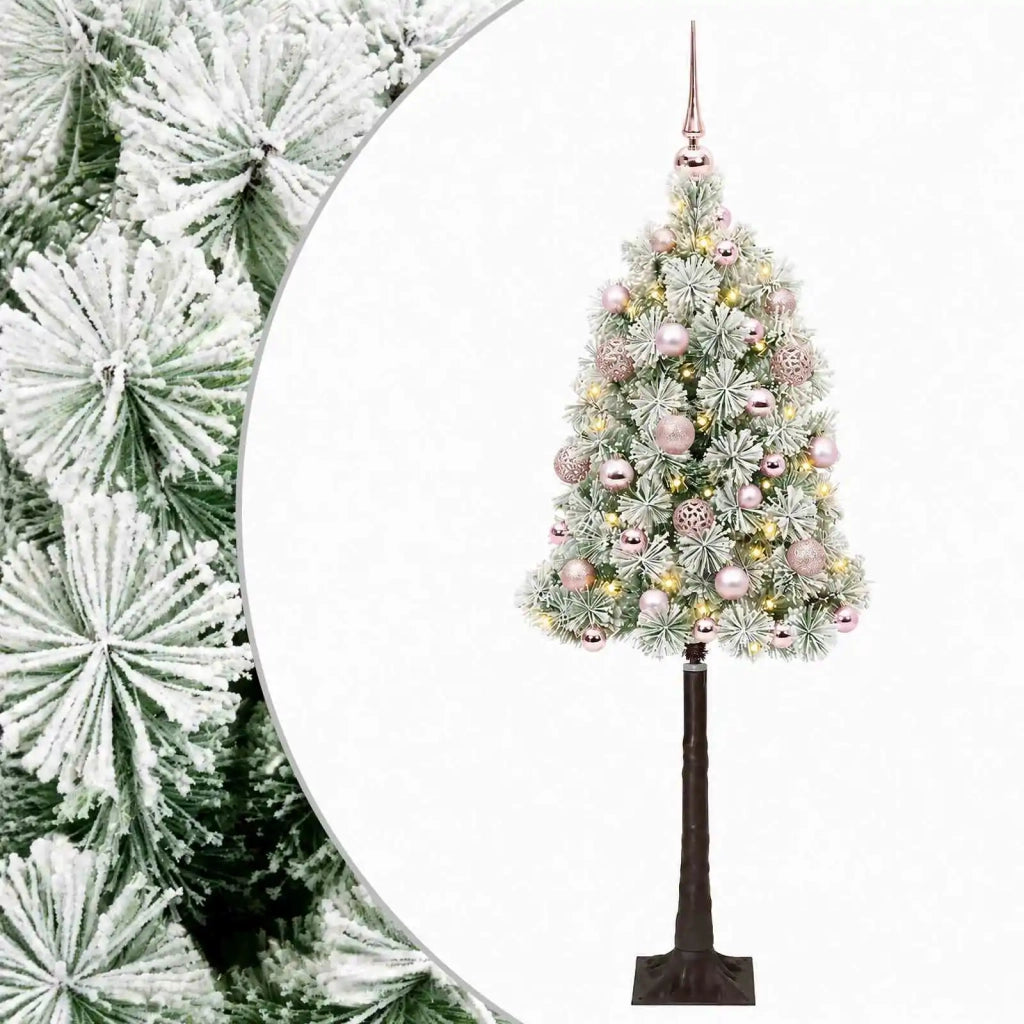 Albero di Natale artificiale con rami snodati e palline 150 cm 3465836
