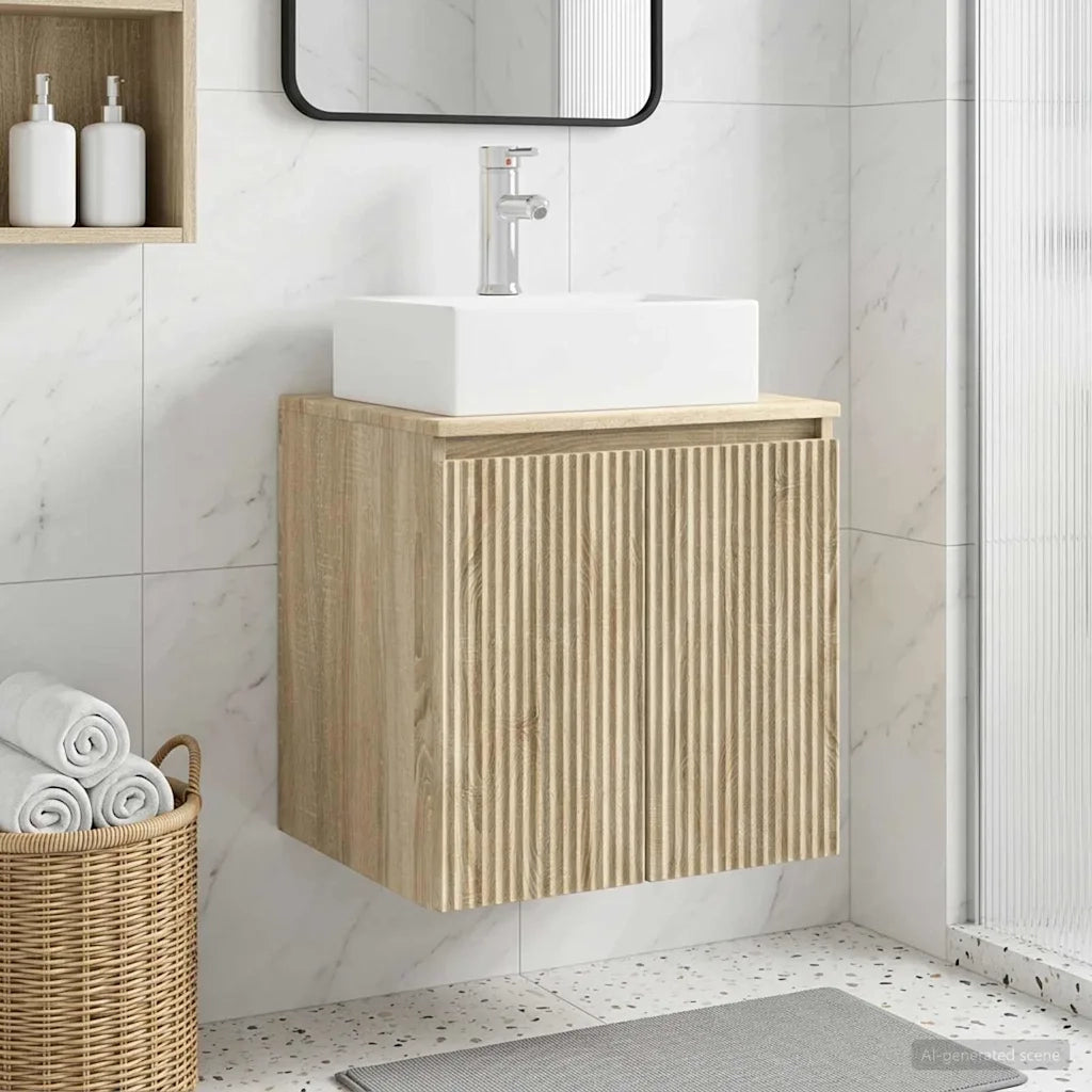 Mobile Lavabo da Parete Rovere Sonoma 49,5 x 41 x 62,5 cm 890414