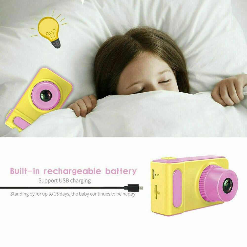 Trade Shop - Kids Camera Fotocamera Digitale Hd Impermeabile 2" Sport Action Camera Micro Sd -