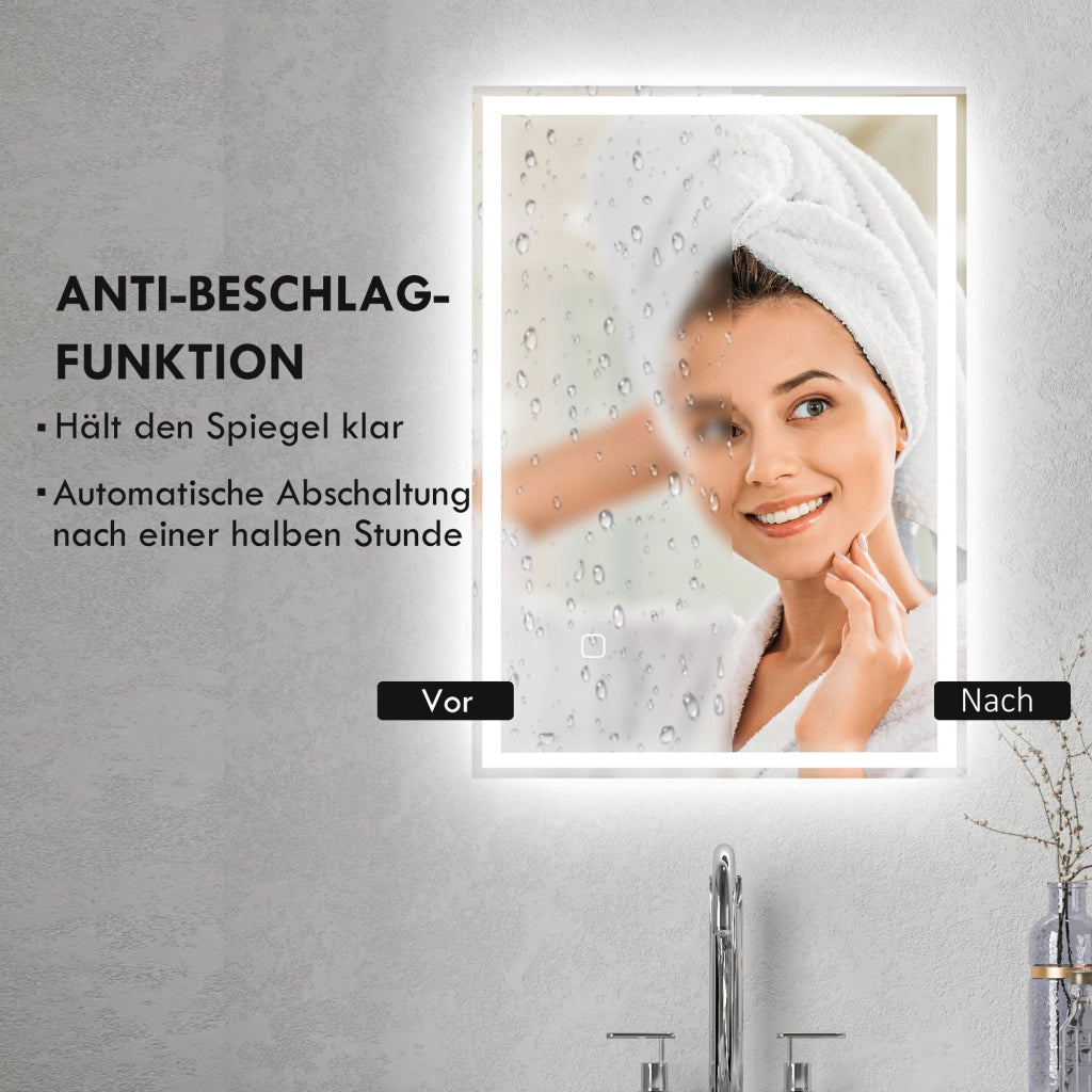 Specchio da Bagno LED con Interruttore Touch ¨C Xylo ¨C Bianco