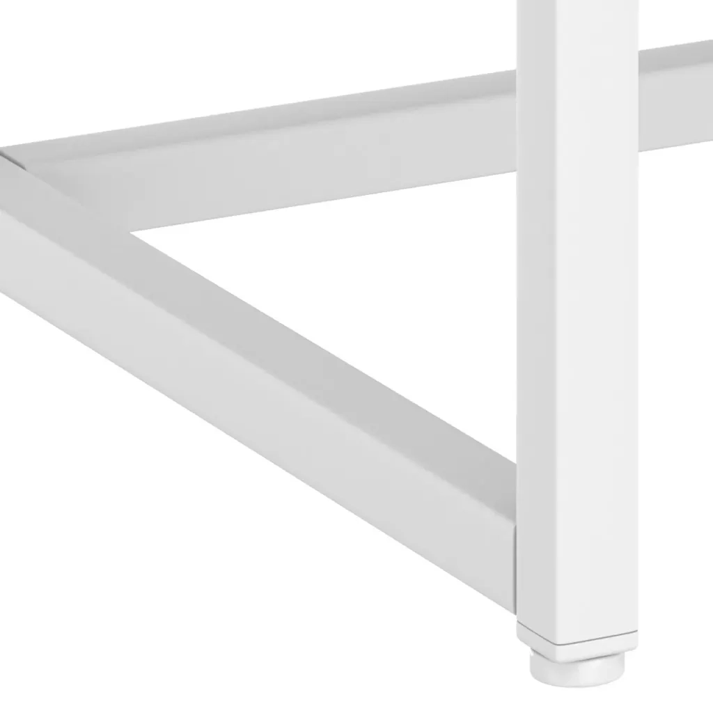 Tavolo Consolle Bianco 72x35x75 cm in Acciaio 335890