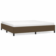 Letto matrimoniale | Letto per adulti | Giroletto senza Materasso Marrone Scuro 200x200 cm in Tessuto