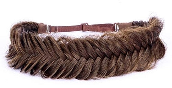 Cintura capelluta con intreccio - Fibra sintetica - Elastico toupet - Accessorio per la bellezza - Resistente al calore - Larghezza circa 3,8 cm - Cintura per capelli