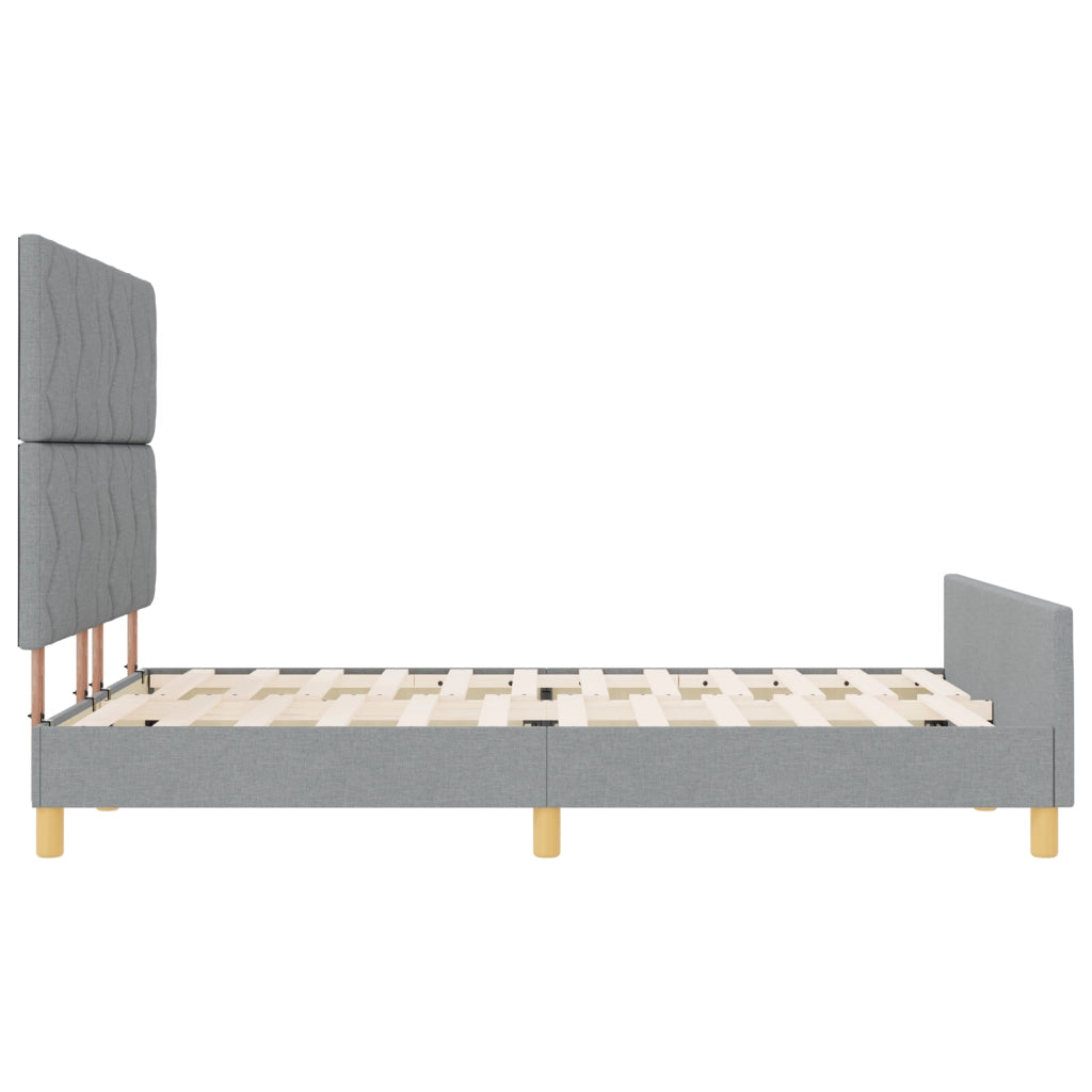 Struttura Letto Grigio Chiaro 160x200 cm Tessuto