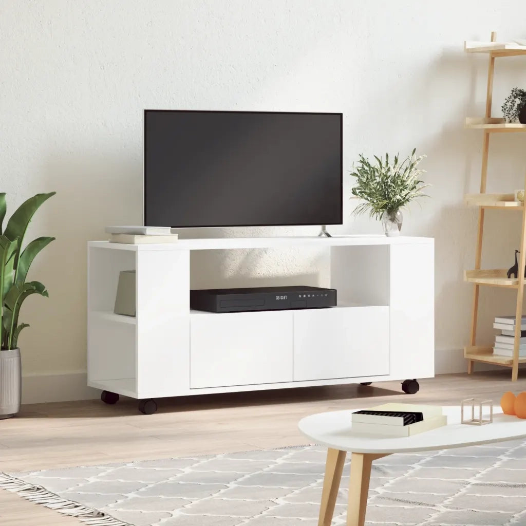 Mobile TV | Armadietto TV | Mobile Porta TV Bianco 102x34,5x43 cm in Legno Multistrato